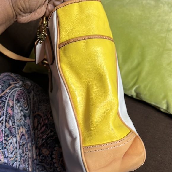 Coach Color Block Leather Tote - Picture 7 of 11